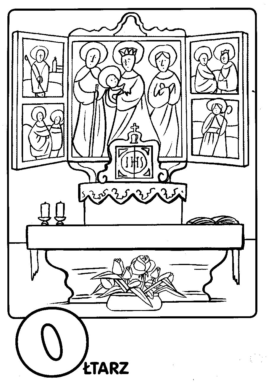Religijny alfabet kolorowanki